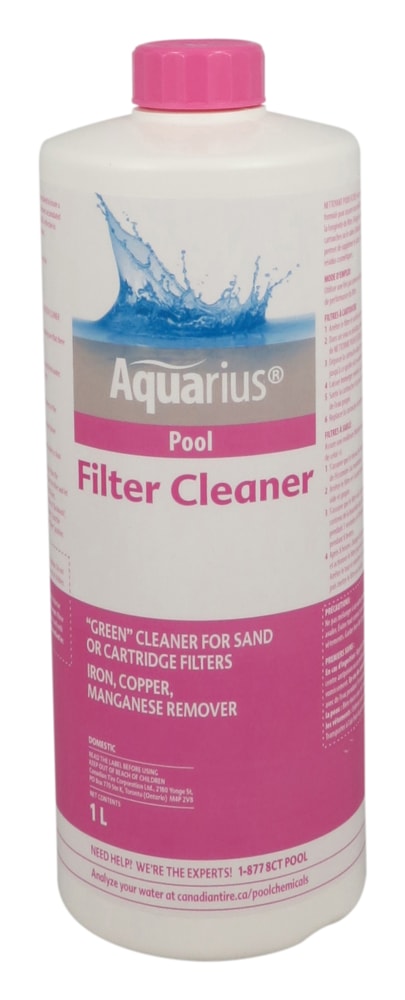 Pool Filter Cleaner, Cleans Sand & Cartridge Filter Media, 1-L