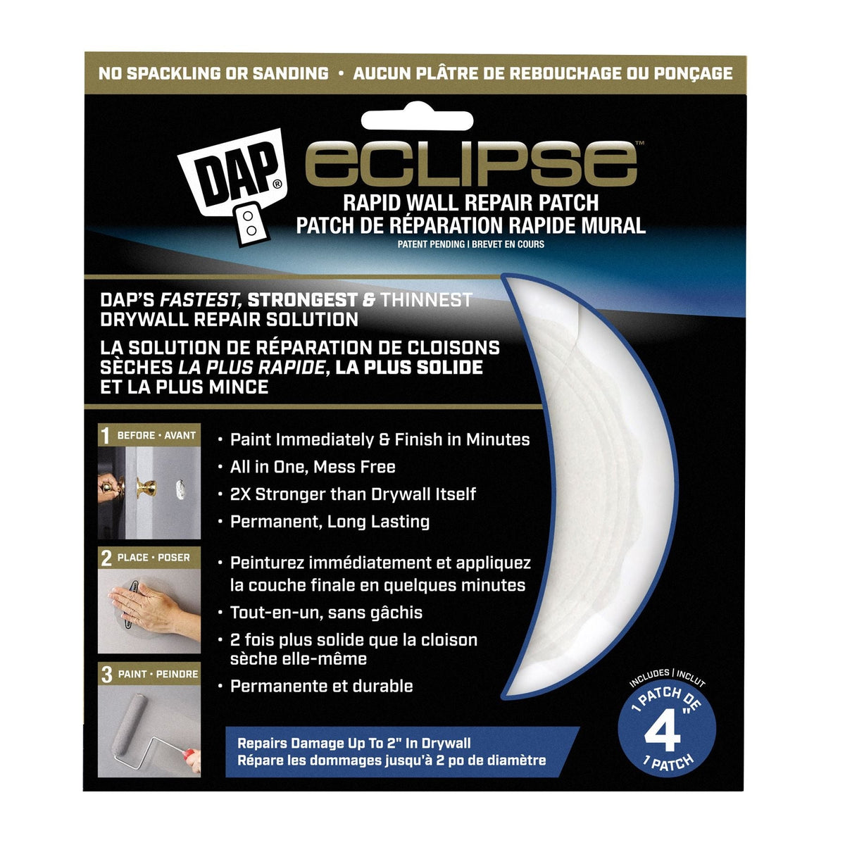 Eclipse Wall Repair Patch, 4-in