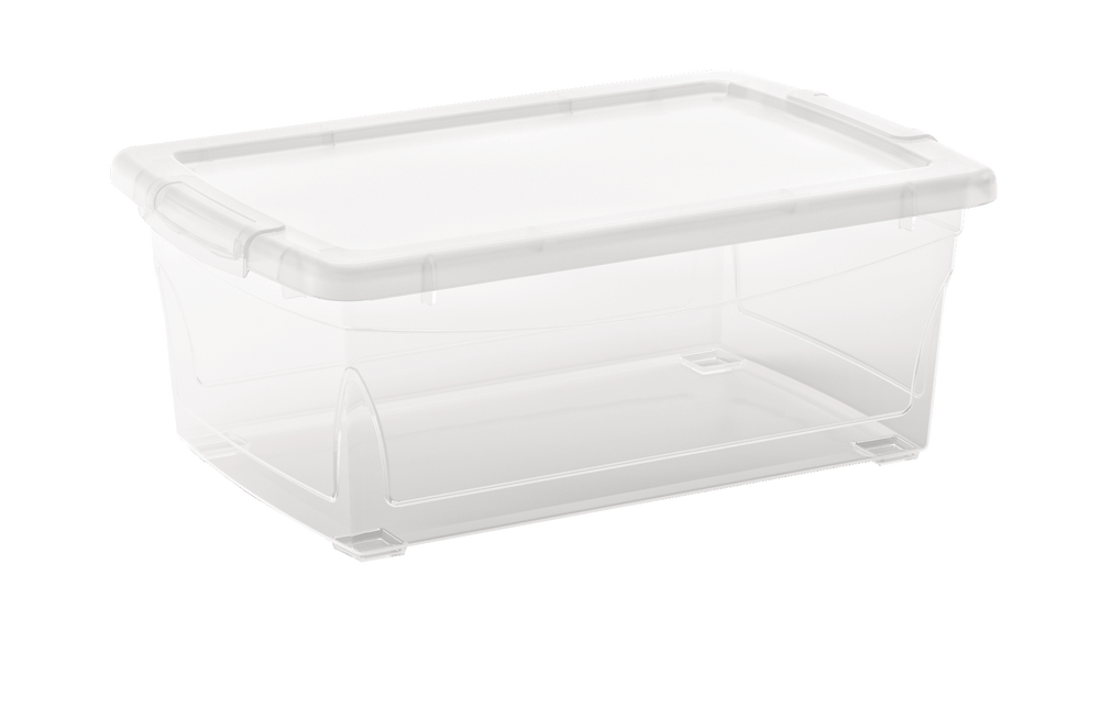 Clarity Transparent Storage Box with Lid, 15-L