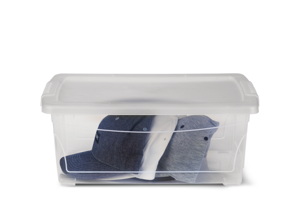 Clarity Transparent Storage Box with Lid, 15-L