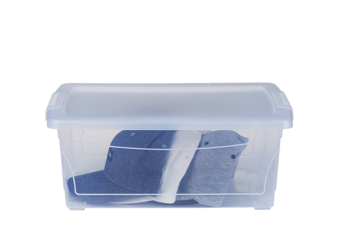 Clarity Transparent Storage Box with Lid, 15-L