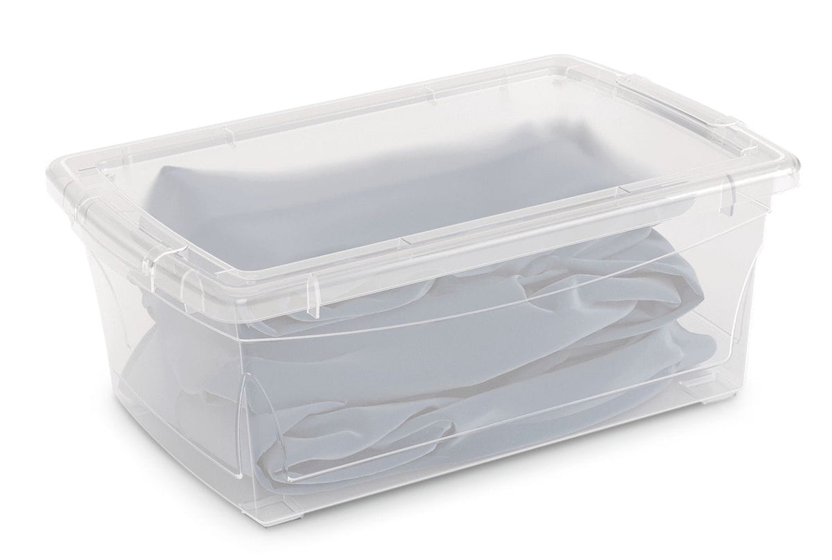 Clarity Transparent Storage Box with Lid, 15-L