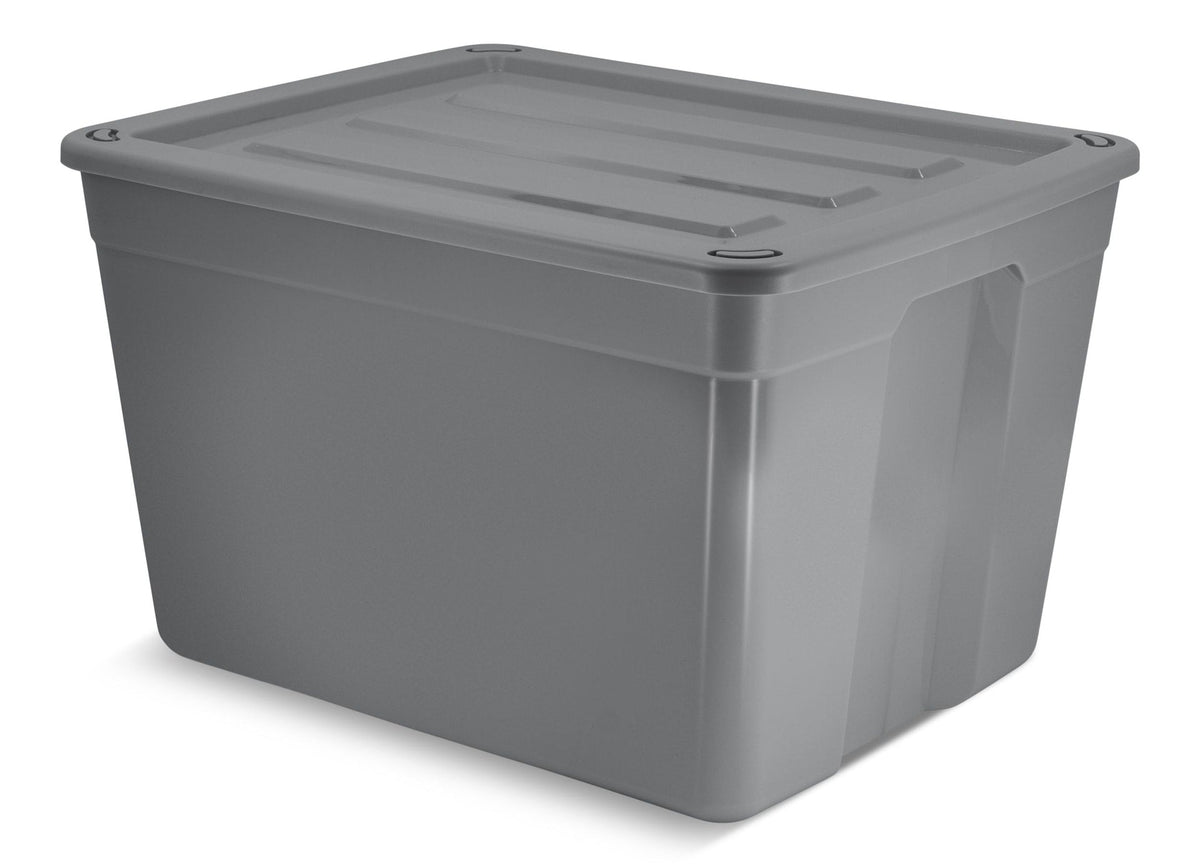 Solid Storage Tote with Wheels, 80-L