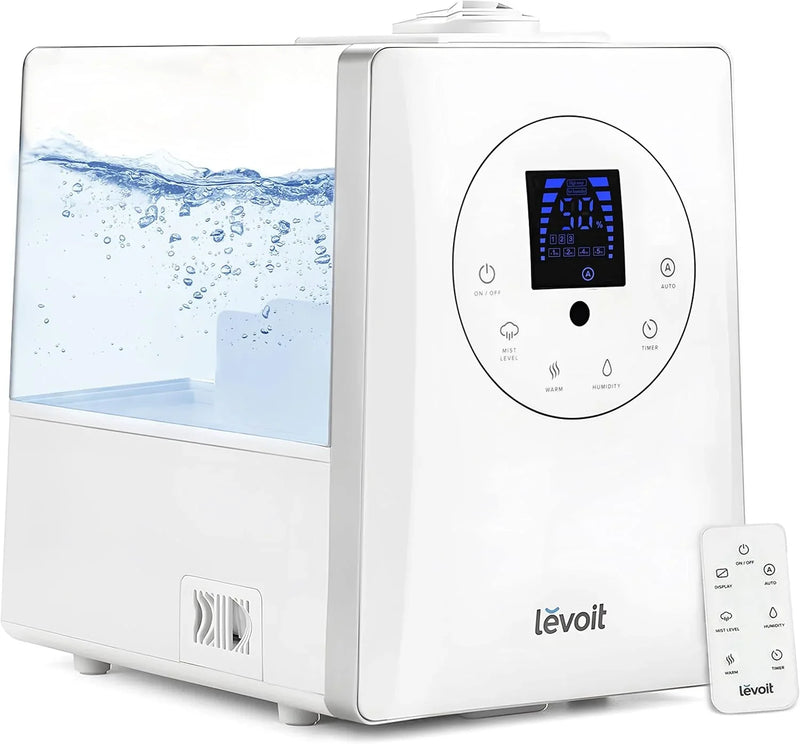 Intelligent evaporative humidifier, suitable for the entire home, with a coverage area of up to 3000 square feet, a capacity of 6 gallons, capable of continuous use for 72 hours, equipped with high-quality filters, featuring a dry mode F8031