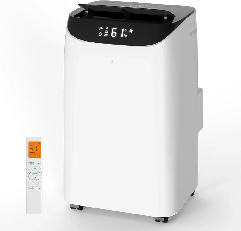 Portable Air Conditioner Cools Up to 700 Sq.Ft, 3-IN-1 Energy Efficient Portable AC Unit with Remote Control & Installation Kits for Large Room, Campervan, Office, Temporary Space A4977
