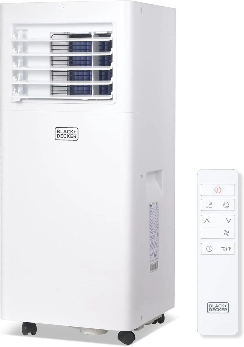 Portable Air Conditioner, 12,000 BTU (8,000 BTU SACC) for Rooms up to 550 Sq. Ft., Portable AC with Follow Me Remote Control and Window Kit, BPACT12WT, White E802
