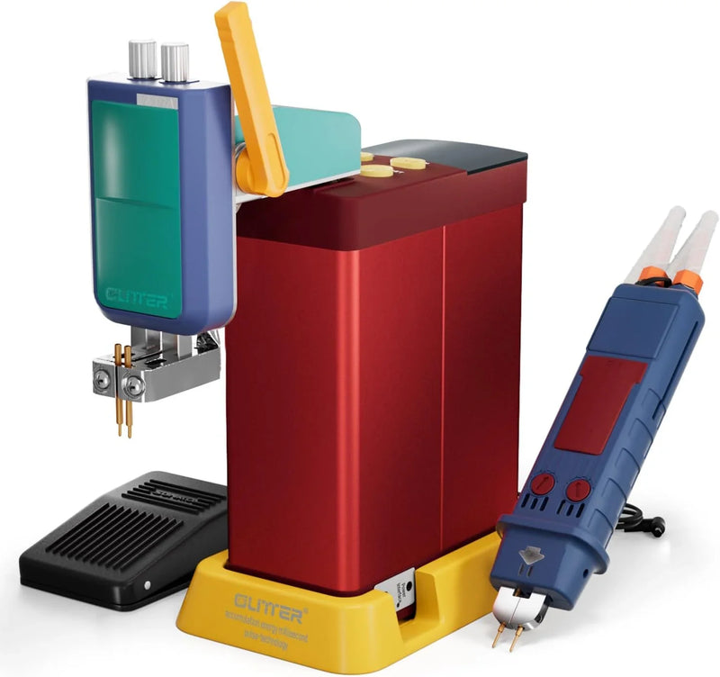4500-watt super capacitor pulse battery welding machine, a DIY tool suitable for repairing 18650 lithium battery packs, equipped with a handle-type push welding arm and foot pedal switch, capable of continuous operation for 24 hours. Q2445