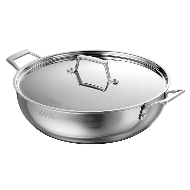 6 Qt Tri-Ply Clad Stainless Steel Covered Kadai X5798