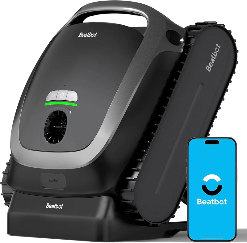 Cordless Robotic Pool Vacuum Cleaner - Intelligent Path Opimization, Cleans Floor, Walls, and Waterline - Suitable for Above & In-Ground Pools up to 2,260 sq.ft, Light Gray E3612