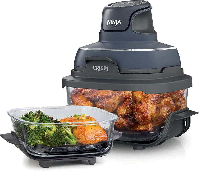 Air fryer can be used in conjunction with microwave ovens, refrigerators and dishwashers. It is made of non-toxic glass material and features a portable cooking system with a capacity of 4 gallons. It comes with 6 glass containers and a sealing lid P7229