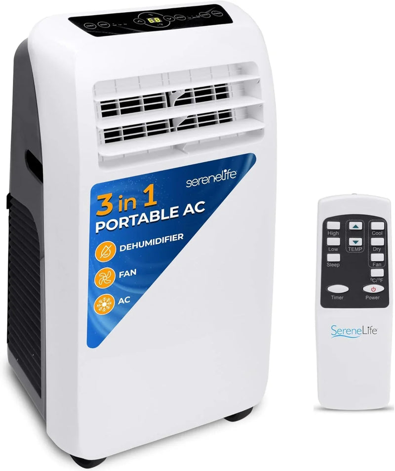 3-in-1 Portable Air Conditioner with Built-in Dehumidifier Function,Fan Mode, Remote Control, Complete Window Mount Exhaust Kit U9496