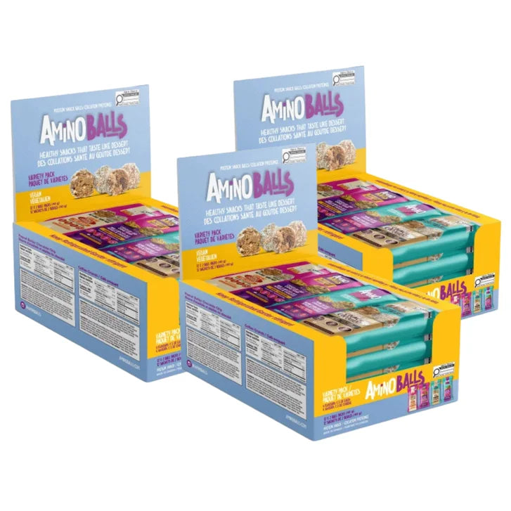 Amino Balls Vegan Protein Variety Pack, 36 x 40 g X1891