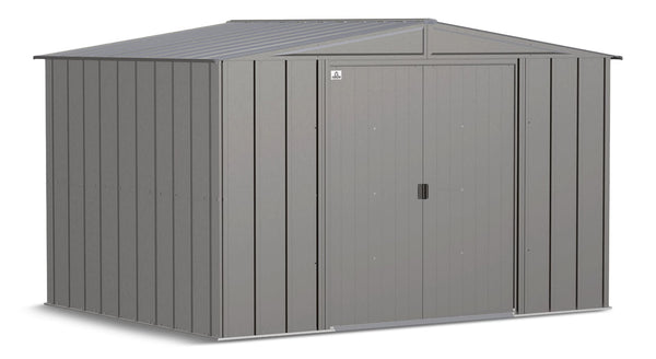 Classic Galvanized Steel Storage Shed, Charcoal, 10-ft x 8-ft J2654