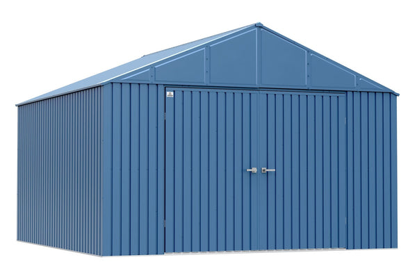 Elite 14x12-ft Anthracite Corrosion-Resistant Steel Shed A7717
