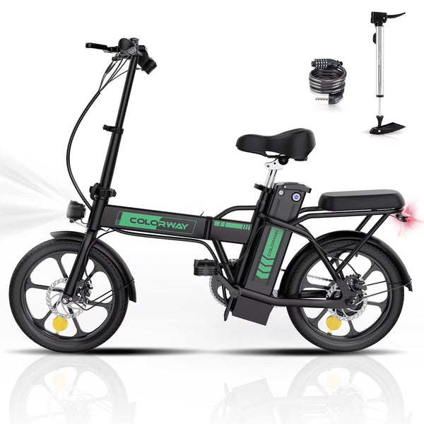 COLORWAY Electric Bike,500W/10.4Ah/36V Removable Battery E Bike, Electric Foldable Pedal Assist E-Bicycle,19.9MPH Bicycle for Teenager and Adults... K1485
