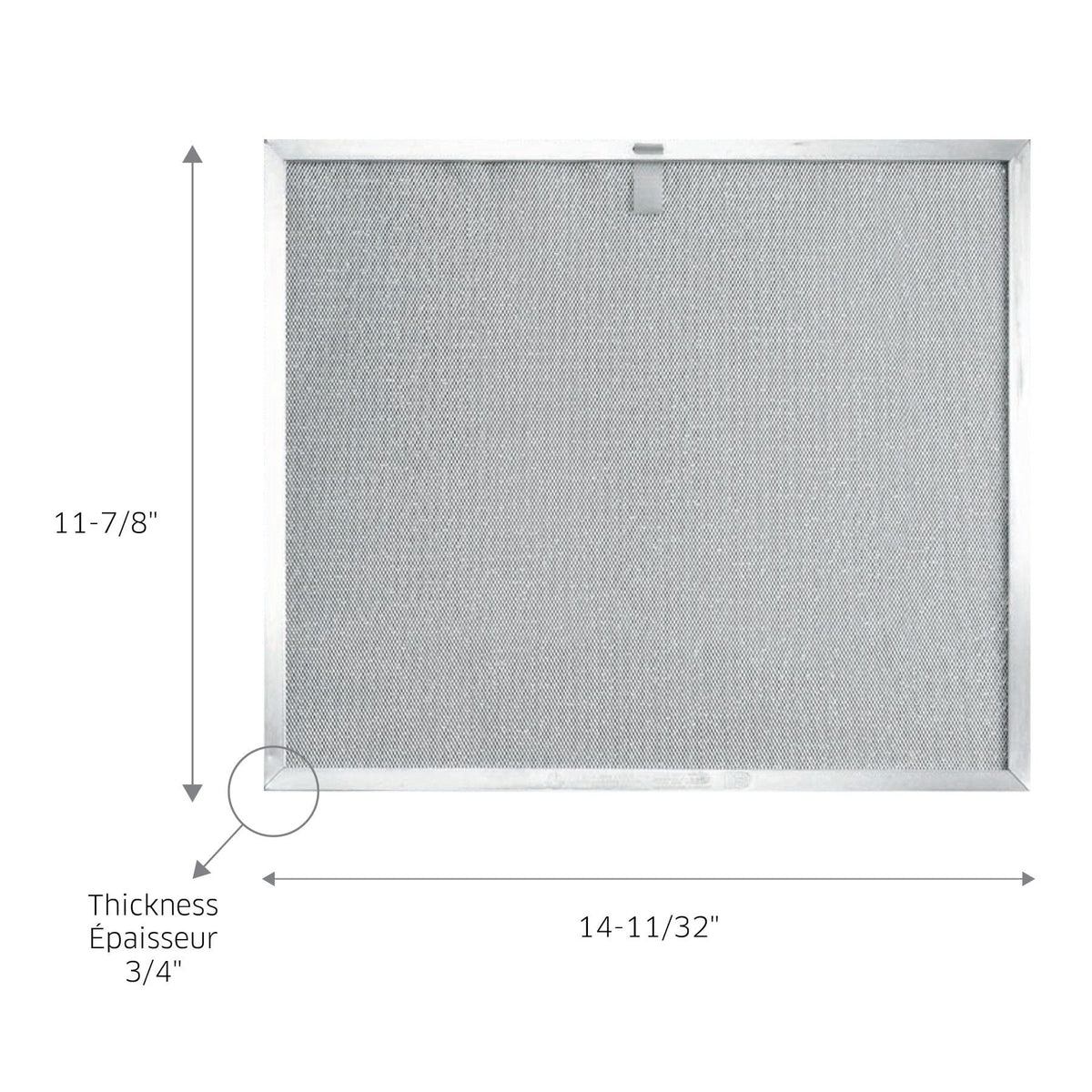 BPS2FA30 Aluminum Replacement Filter for Allure II Range Hoods