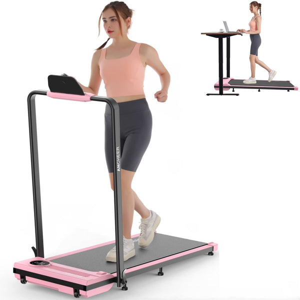 ANCHEER Portable Folding Walking Pad 300lb, 7.5 MPH Under Desk Treadmill with Remote Control LED Display,2 in 1 Walking Pad Treadmill for... L0427