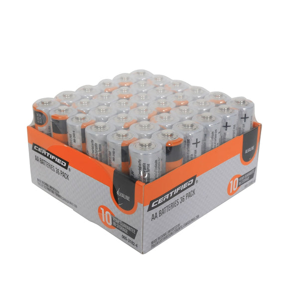 AA Alkaline Battery Set, All Purpose, Long Shelf Life, 36-pk Q7802