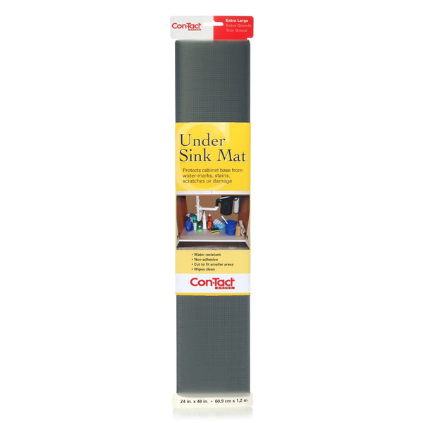 Con-Tact Under Sink Mat Non-Adhesive Water-Resistant Cabinet/Shelf Liner, Clear, 24 x 48-in G5104