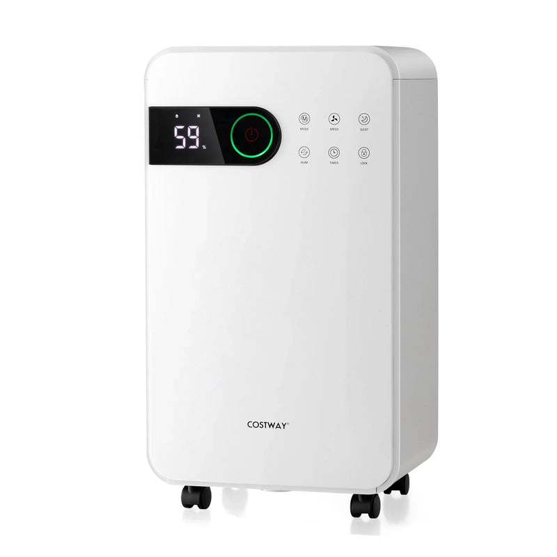 32 Pints Dehumidifier with Sleep Mode and 24H Timer for Home Basement-White V7883