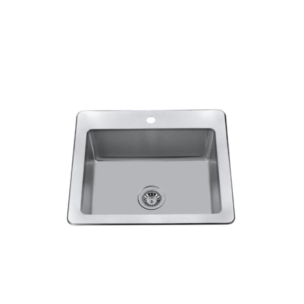 25-in Brushed Satin Stainless Steel Drop-in Sink H4246