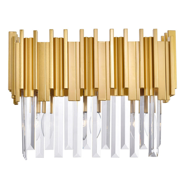 Deco 3-Light Medallion Gold Vanity Light Z2374