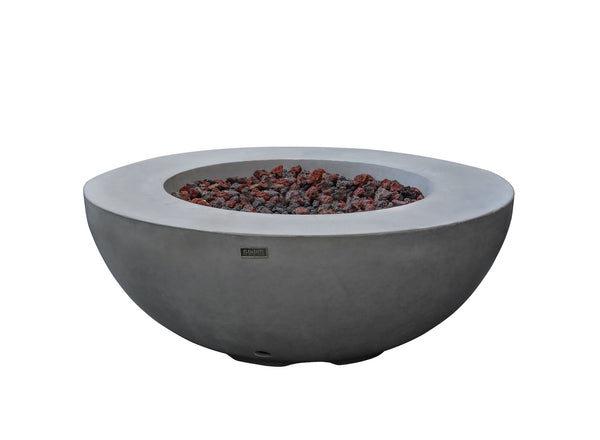 Lunar Bowl Fire Pit, Natural Gas, Light Grey, 45,000 BTU Z4907