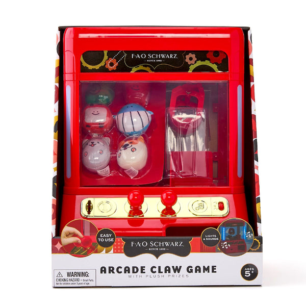 Arcade Claw Game with Plush Prizes, Red F1793