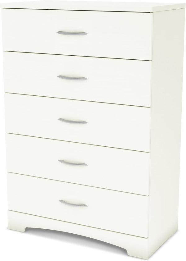 Furniture Step One 5-Drawer Chest, Pure White. F3316