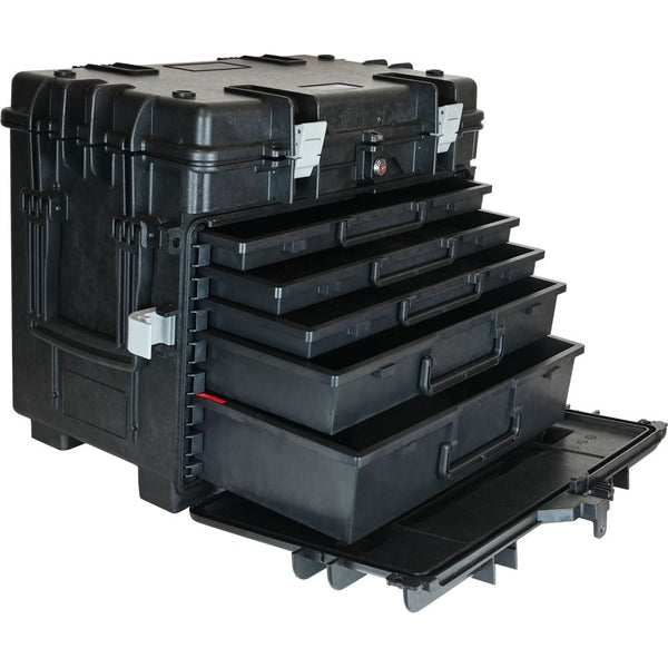 Mobile Tool Chest, 3 Small, 1 Medium & 1 Large Drawer, Black Z9084