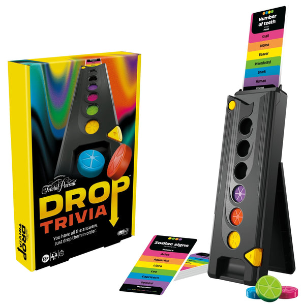 Games Drop Trivia Electronic Party Game with Voice & Sounds, Ages 13+ V7559