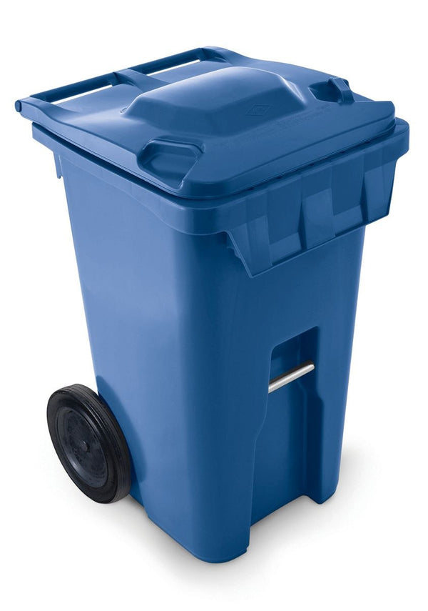 Mastercart Plastic Rectangular 8-in Wheeled Compost Bin/Recycling Bin/Garbage Can, Assorted Colours, 240-L N5336