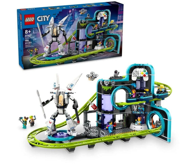 City Robot World Roller-Coaster Park Building Set - 60421, 986-pcs, Ages 8+ K4823