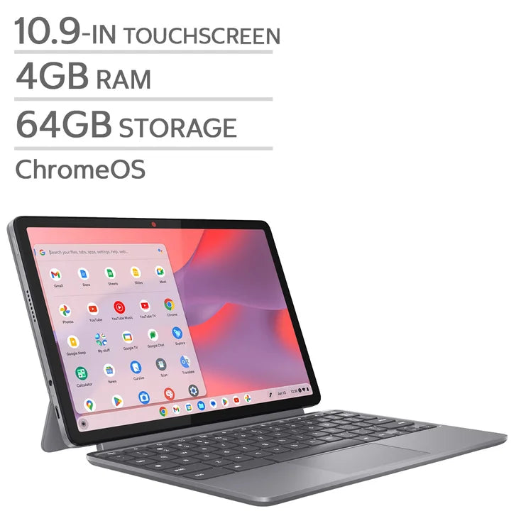Lenovo Duet 10.9-in 2-in-1 Touchscreen Chromebook Bundle, MediaTek Kompanio 838, 4GB RAM, 64GB Storage O8528