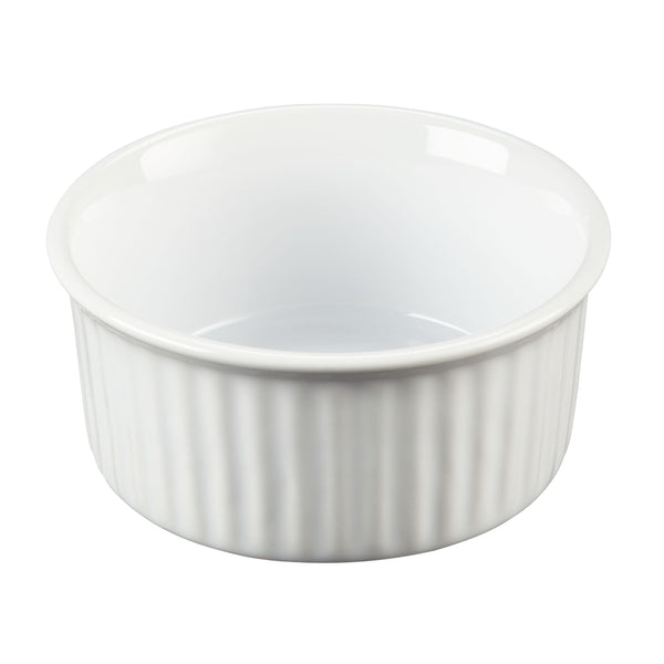 Ceramic Ramekin, White, 4.92 x 2.36-in X5787