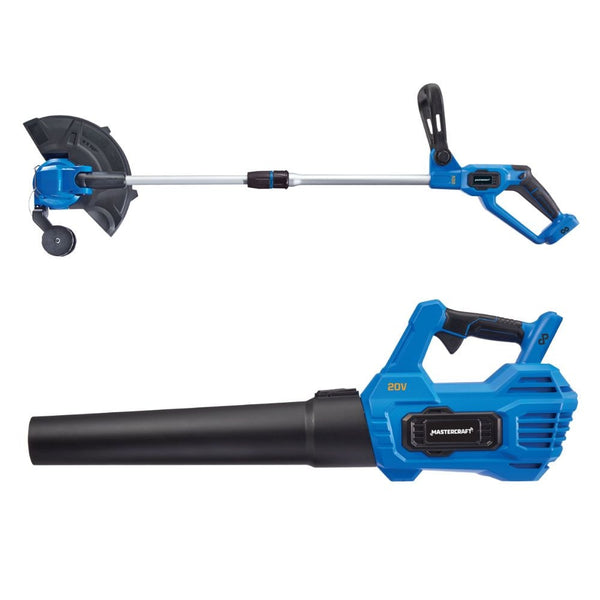 20V Cordless 12" String Trimmer and 370CFM Blower Combo Kit with 2 Ah Battery and Charger Y9428