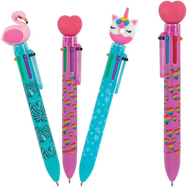Pen With Fun Toppers, Assorted Colours H3790
