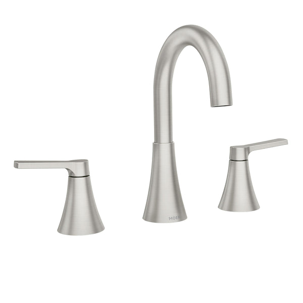 Mikah Double Handle Widespread Bathroom Faucet, Spot-resistant Brushed Nickel D0073