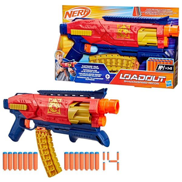 Loadout Shadowspeed Recon Dart Blaster with Dart Storage Attachment and 14 N1 Darts U1650