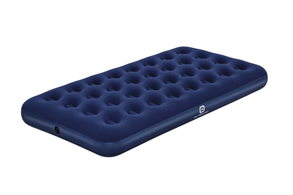 Flocked Top Twin Single-High Inflatable Air Mattress/Airbed with Repair Kit, Blue A3996