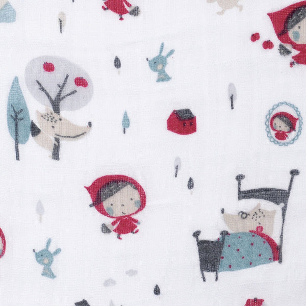 Cotton Muslin Baby Swaddle Blanket, Riding Hood Z8304