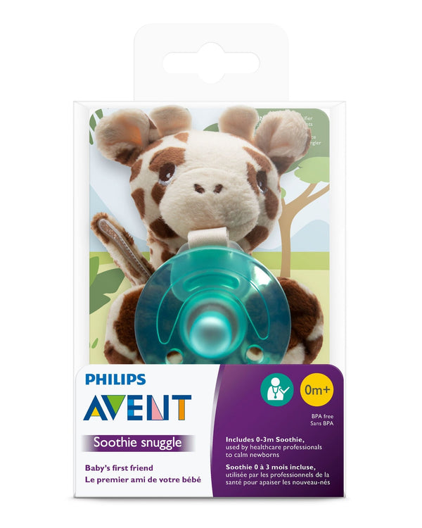 Soothie Snuggle Pacifier, Giraffe, Ages 0-3m T1263