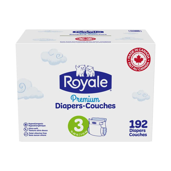 Royale Premium Baby Diapers, Sizes 3 - 6 X9410