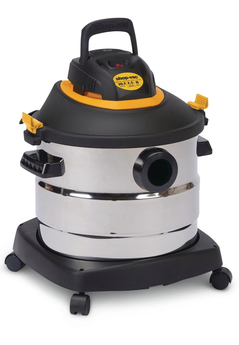 2031848 2.5 Peak HP Stainless Steel Wet/Dry Shop Vacuum with Hose and Accessories, 30-L I7034