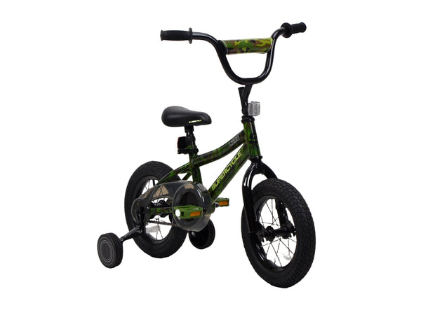 Youth Bike with Hi-Ten Steel Frame, 12-in, Camo E0212