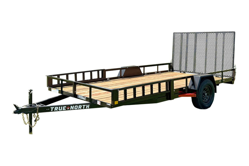83-in x 14-ft Utility Trailer With Gate & Side ATV Ramps, Black R9619