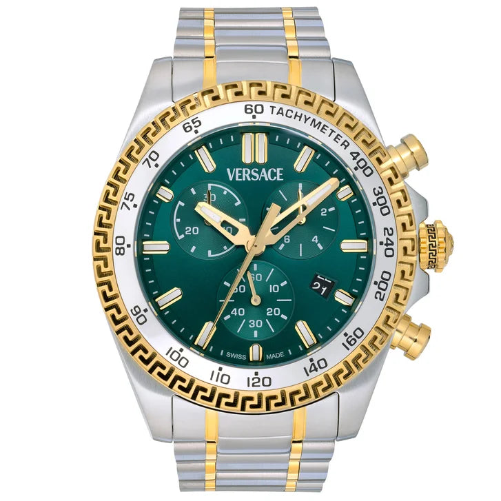 Versace Chrono X Green Dial Men's Watch L2124