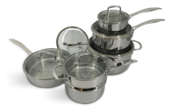 Elite Series 3-Ply Clad Stainless Cookware Set, Oven Safe O1935