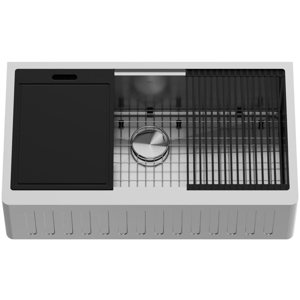 Oxford Single Farmhouse Kitchen Sink, 36-in x 21-in F5934
